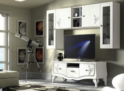 Wohnwand rtv Schrank Sideboard Schrank TV Holz Lowboard Kommode Design Möbel Neu